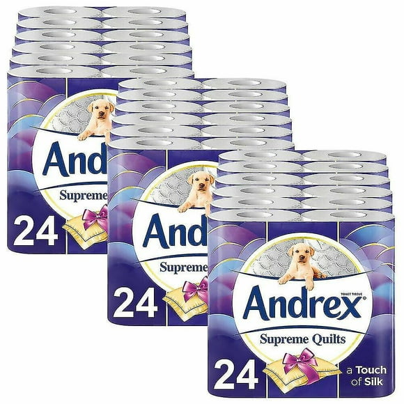 Toilet Rolls X72 Supreme Quilts Fragrance-free 3 Ply Toilet Paper