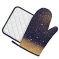 thumbnail image 2 of Kll Gold Black Glitter Oven Gloves And Pot Holders Grill Gloves - Oven Gloves And Pot Holders, Non-Slip Cooking Gloves With Recycled Pads, 2 of 9