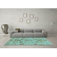 thumbnail image 3 of Ahgly Company Indoor Rectangle Abstract Light Blue Modern Area Rugs, 7' x 10', 3 of 4