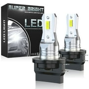 H11B LED Headlight Bulbs High Low Beam 350% Brighter 55W 8000LM 6000K White Pack of 2