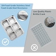 thumbnail image 5 of Lidded Stainless Steel Freezer Storage Tray, Smooth Easy Release Metal Container, Multi Purpose Vessel For Homemade Ice Cube Meal Prep Cold Drinks Storage, 5 of 5