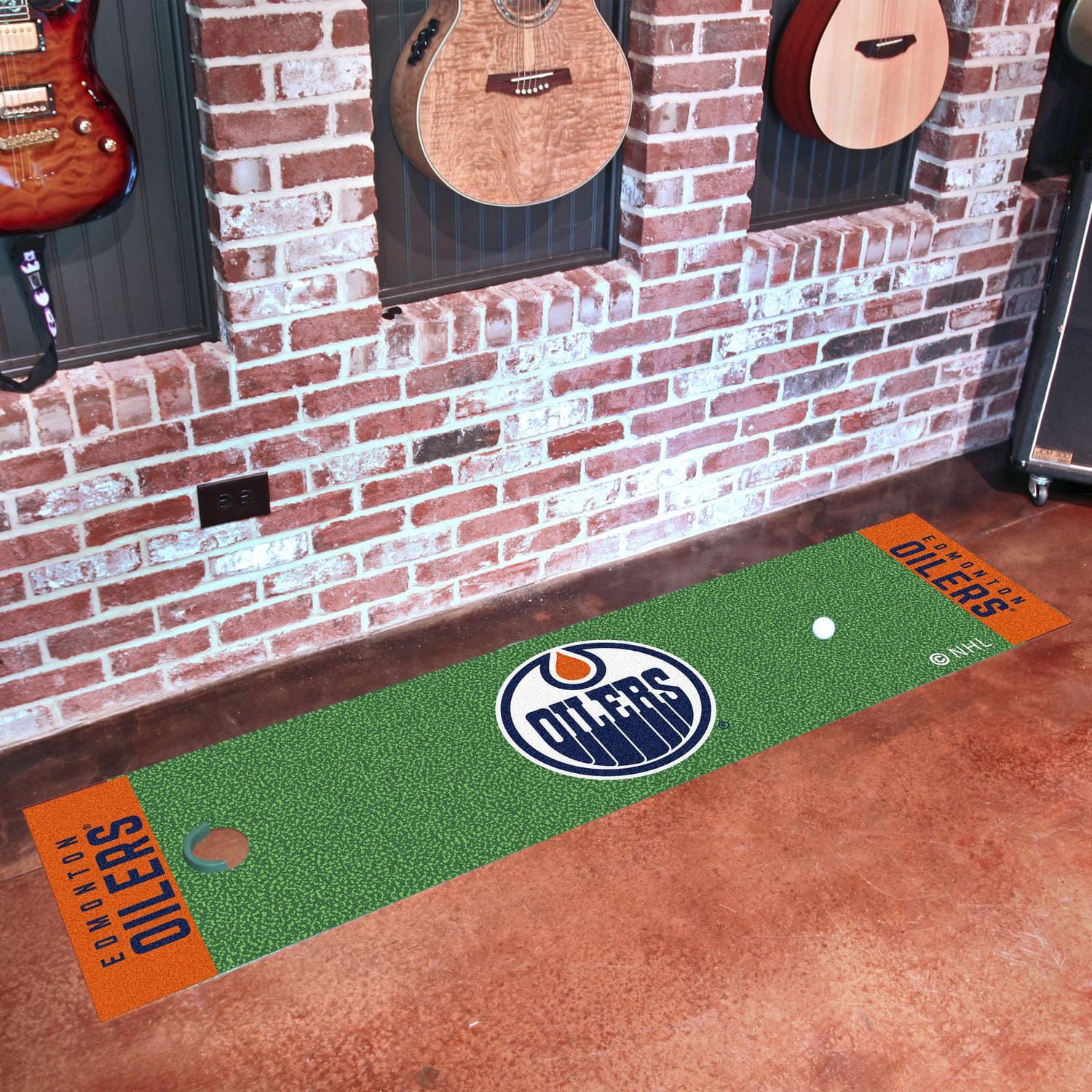 LNH - Tapis de golf des Oilers d'Edmonton 18 x 72 pouces