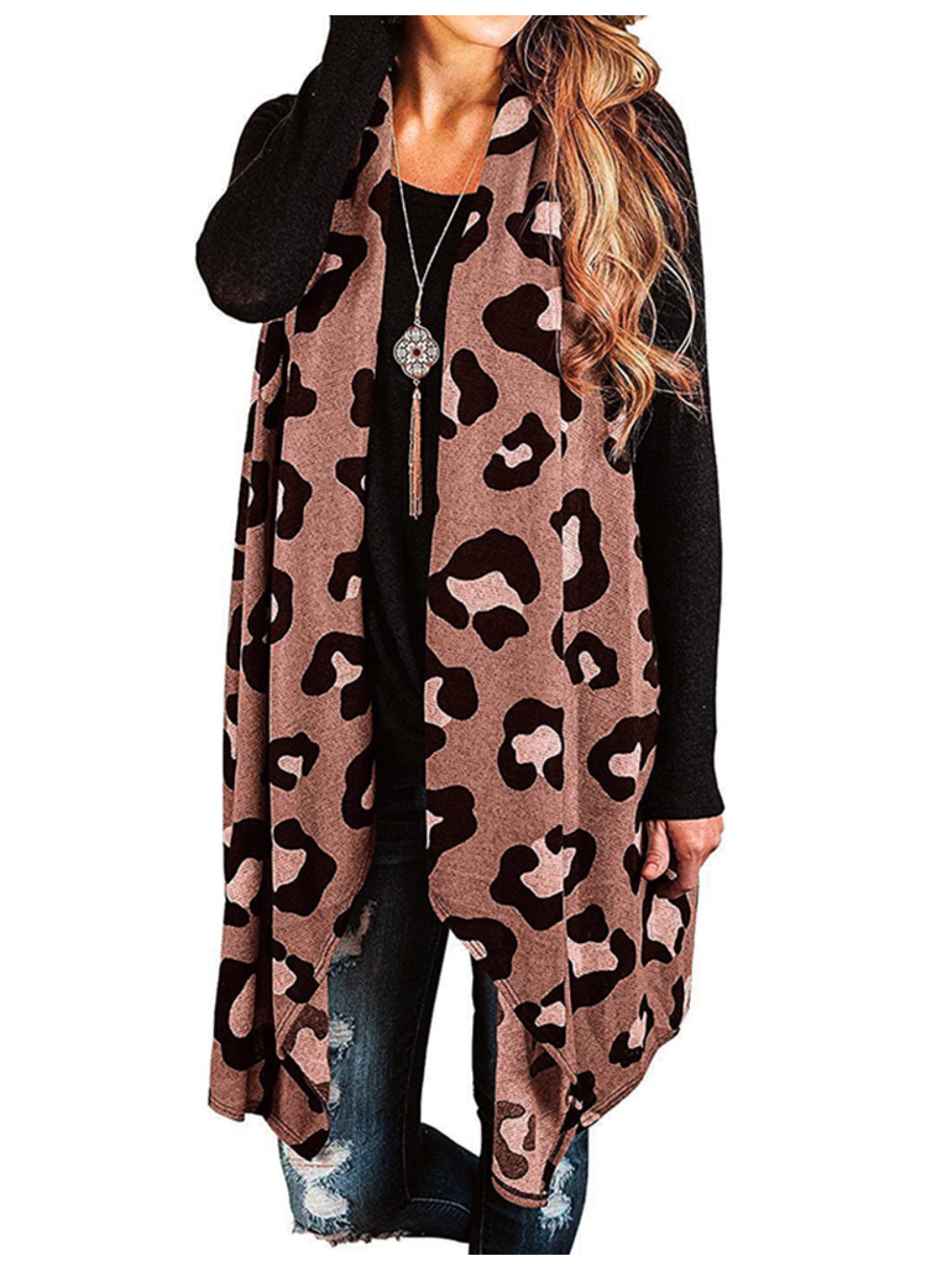 leopard print cardigan walmart