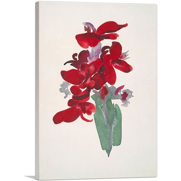 ARTCANVAS Impression sur Toile Red Canna 1915 par Georgia O-Keeffe - Taille : 26 Pouces x 18 Pouces (1.50 Pouces de Profondeur)