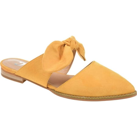 

Women s Journee Collection Telulah Pointed Toe Mule Mustard Microsuede Fabric 9 M