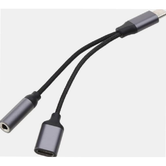 USB C To 3.5mm Headphone Jack Adapter With USB C PD 3.0 Charging Port Type C To Aux Dongle Cable Fast Charge