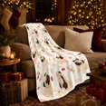 thumbnail image 3 of Playful Pug Pattern Cherries Pink Bows Whimsical Canine, Playful Pet Portrait Pattern, Warm Flannel Blanket for Living Room and Bedroom, Dog Lovers Just Because Gift, Pet Lover Home Decor, 3 of 9