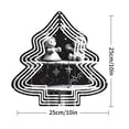 thumbnail image 7 of Stylish Metal Hanging Christmas Tree Wind Spinner - Spiral Design with Angel & Reindeer Perfect for Garden & Yard Decor, 7 of 7