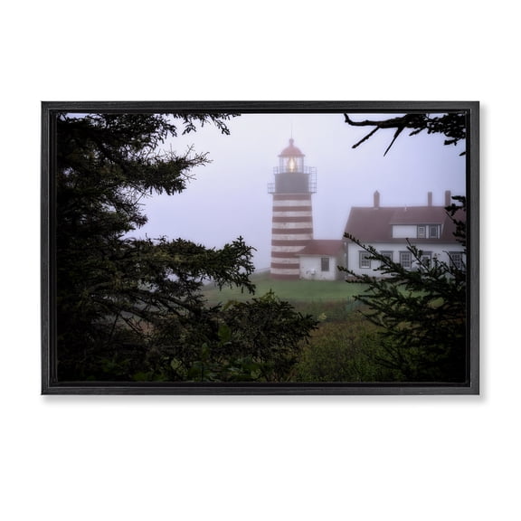 Stupell Industries Socked In By Fog Black Framed Floater Canvas Wall Art, design by Rick Berk