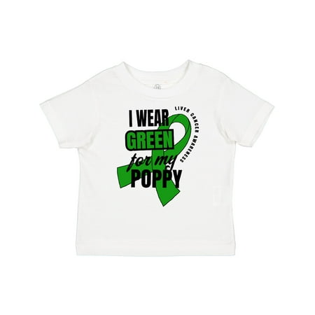 

Inktastic I Wear Green for My Poppy Liver Cancer Awareness Gift Toddler Boy or Toddler Girl T-Shirt