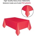thumbnail image 3 of 54" x 72" Rectangle Disposable Plastic Table Covers Wipe Clean Party Table Cloth Covers (Red), 3 of 7