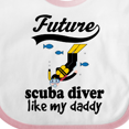 thumbnail image 4 of Inktastic Diving Future Scuba Diver Like Daddy Boys Baby Bib, 4 of 4