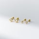 thumbnail image 5 of Pendientes de plata de ley 925 Love Lodge con cuentas redondas y diseño de nicho con agujeros para las orejas que se elevan y joyas para las orejas M04345, 5 of 6