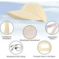 thumbnail image 4 of Sun Hats for Women Wide Brim UV Protection Sun Hat Summer Beach Packable Visor, 4 of 7
