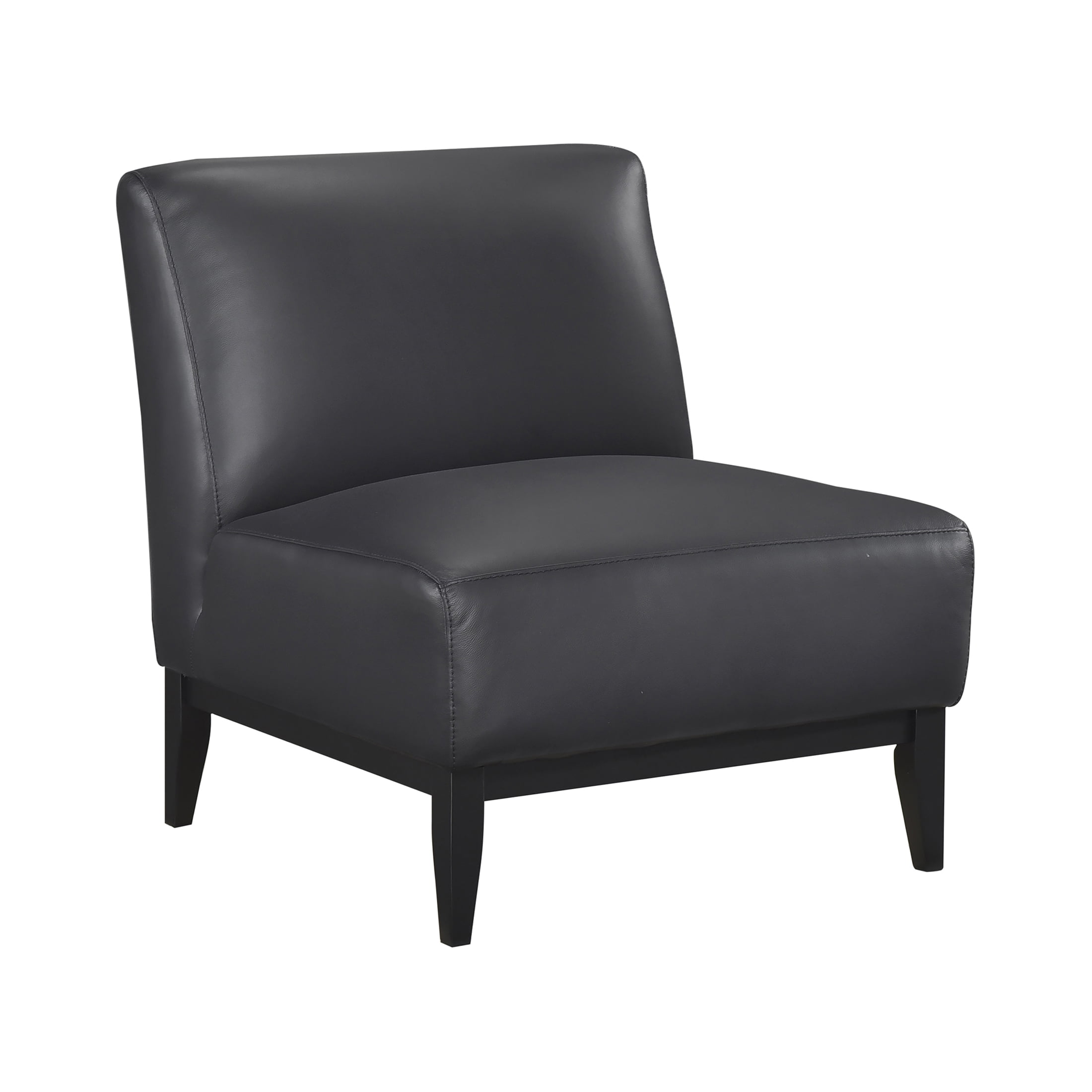 OakvillePark Mossmere Leather Accent Chair, Black