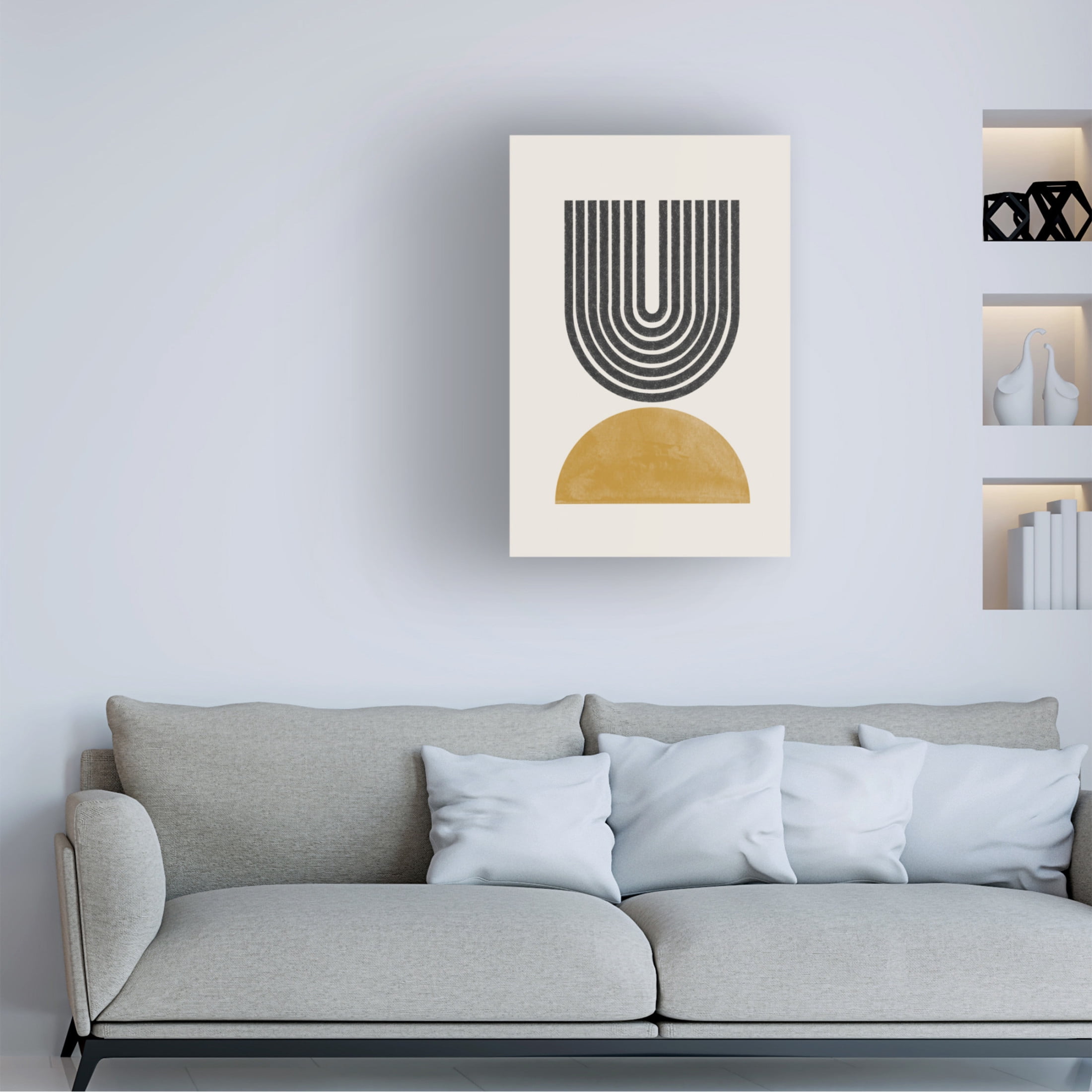 Trademark Fine Art THE MIUUS STUDIO Mid Century Modern No1 Canvas Wall Art