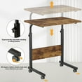 thumbnail image 4 of Standing Computer Desk With Wheels, Removable Side Desk, Sit-stand Desk With Adjustable Height, Card Slot, 4 of 6