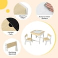 thumbnail image 6 of Spaco Kid's Table and Chairs Set with Double-sized Tabletop-Natural, Toddler Table and Chair Set for Arts & Crafts, Snack Time, Homeschooling, Homework, 6 of 9