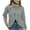 Gray, variant on Fartey Turtleneck Sweaters for Women 2024 Trendy Button Dowm Tunic Sweater Soft Comfy Fall Long Sleeve Pullovers Casual Loose Crew Nec Jumpers Gray 2XL