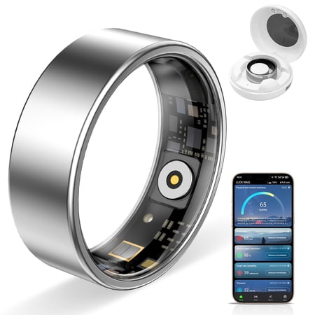 Smart Ring 2.0, Health Ring , Fitness Tracker, Sleep Tracker, Women's Health, Battery Life Up to 7 Days, Smart Ring for Men and Women