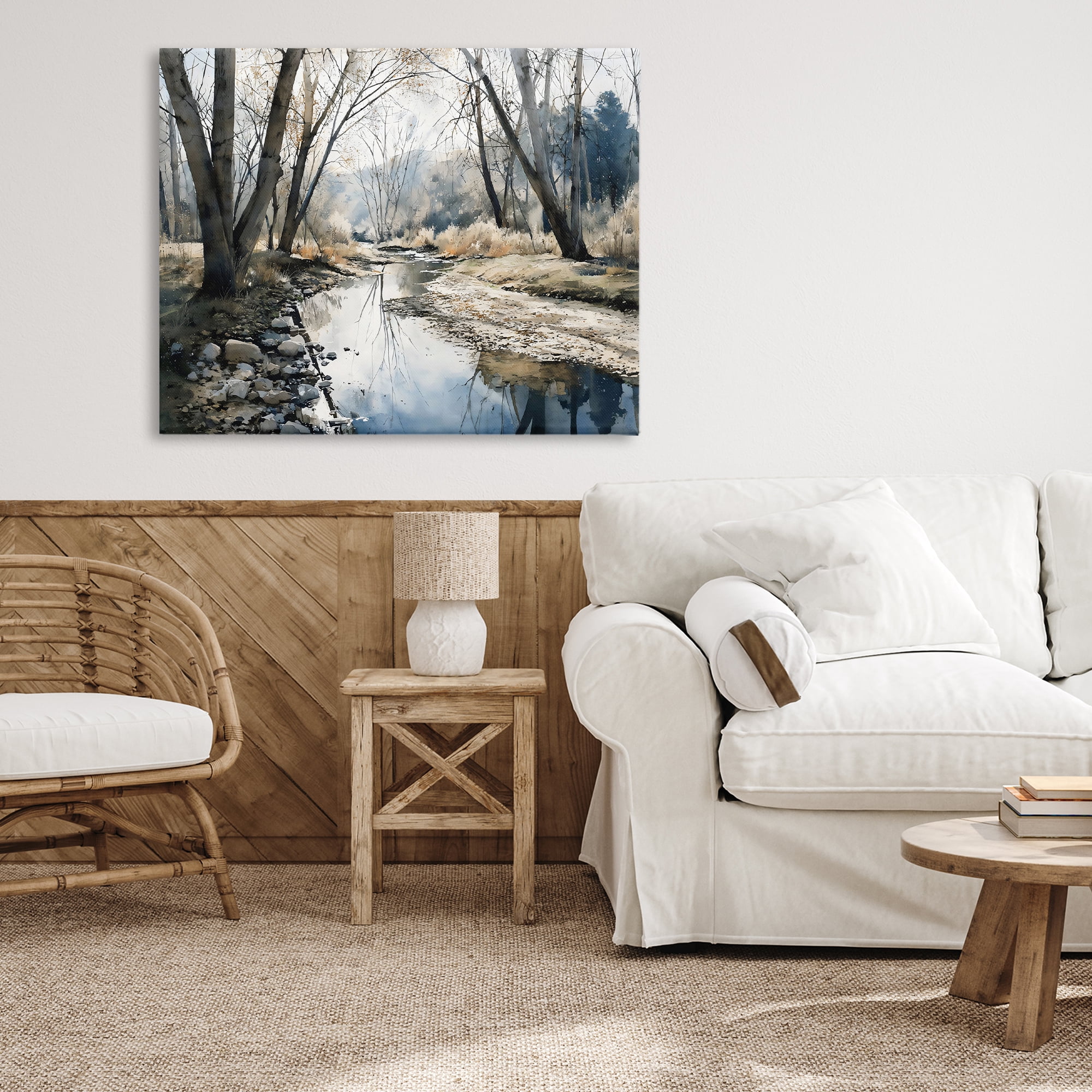 Stupell Industries Serene Reflections at Autumn Creek Canvas Wall Art, design by Franklyn Gregory