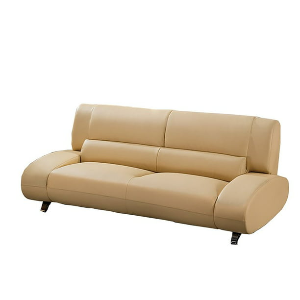 American Eagle Furniture Faux Leather, Light Yellow Leather Sofa