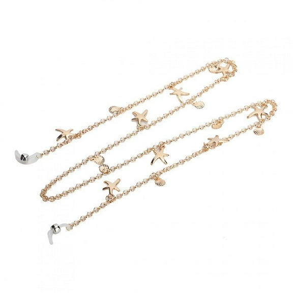 Sarapandan Stylish Sea Star Glasses Chain with Anti-Slip Grip for Reading Glasses, Fashionable Accessory Seaside Glamour
