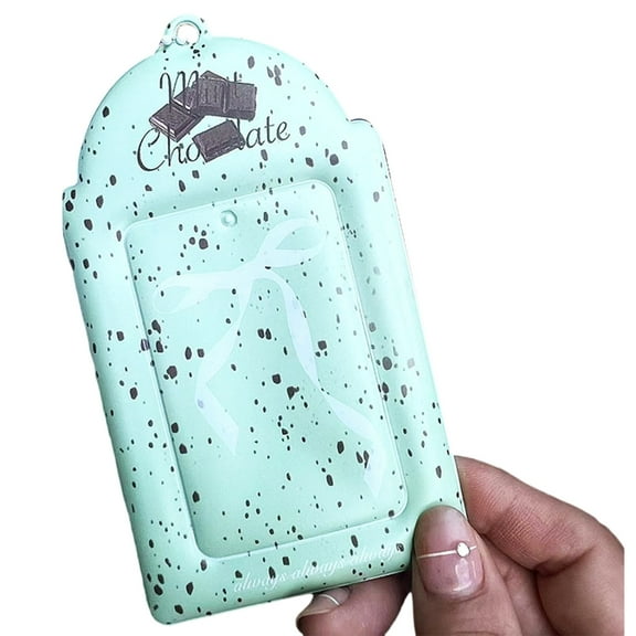 3Inch Photocard Holder 3Inch Small Photo Album Water Resistant Plastic Photo Card Protective Case with Pendant,