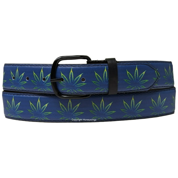 Green Leaf Style Bonded Leather Belt