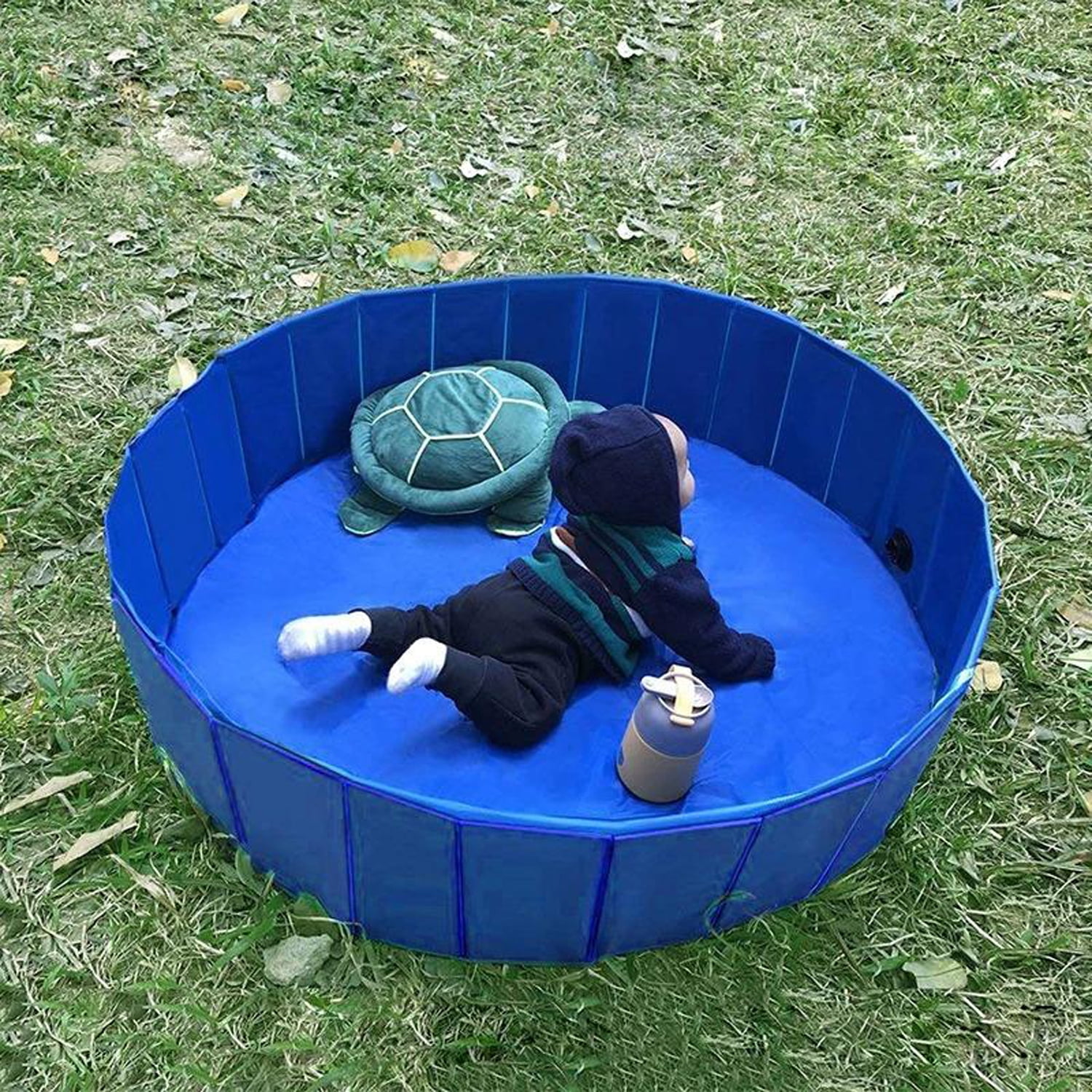 Pefilos Foldable Swimming Pool for Large Dogs, Pet Bathing Tub Kid Pool Blue M Pefilos Foldable Swimming Pool for Large Dogs, Pet Bathing Tub Kid Pool Blue M