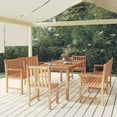 thumbnail image 1 of vidaXL 5 Piece Garden Dining Set Solid Wood Teak, 1 of 5