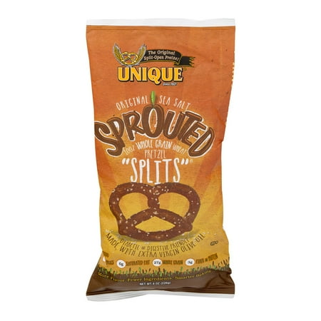 Unique Original Sea Salt Sprouted Pretzels Splits, 8.0 OZ