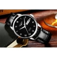 thumbnail image 3 of GUANQIN Men Business Analog Automatic Self-Winding Mechanical Stainless Steel Leather Business Wrist Watch Day Date Luminous Waterproof Sapphire Mirror Clock Man, 3 of 5