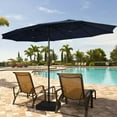 thumbnail image 1 of Costway 15FT Double-Sided Twin Patio Umbrella Sun Shade Outdoor Crank Market Base Navy, 1 of 10