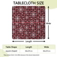 thumbnail image 2 of Red and Black Christmas Snowflake Pattern Square Fitted Tablecloth with Elastic Edge,Square Table Cover,Washable Elastic Table Cover for Home Kitchen Party Decor 36"x36", 2 of 6