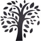 thumbnail image 1 of Adhesivos de pared de espejo acrílico 3D con forma de árbol negro, decoración de espejo acrílico con hojas de árbol estrelladas, adhesivo de espejo, arte de pared DIY, decoración acrílica, 1 of 6
