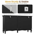 thumbnail image 5 of Superjoe Modern 7 Drawer Dresser with Solid Wood Legs and Painted Finish, Dresser for Bedroom, Black Chest of Drawers, Wooden Storage Closet Cabinet Organizer for Living Room, Hallway, 5 of 9