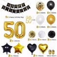 thumbnail image 2 of Decoración Para 50 Cumpleaños Globos, Color Oro, Negro, 2 of 5