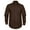 BROWN, variant on Men's Premium Fabric Solid Color Long Sleeve Regular Fit Dress Shirts S-5XL [NEMT103]
