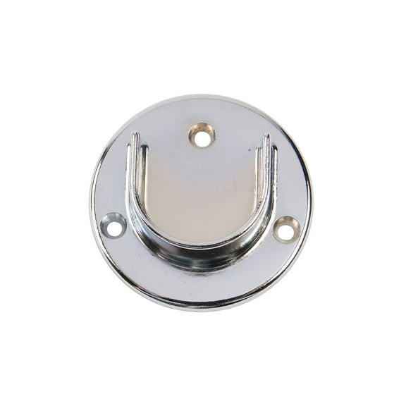 Open Chrome Flange for 1 ¼ inch Diameter Hangrail - Set of 2