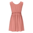 thumbnail image 6 of Ovbmpzd Womens House Dress Sleeveless Mini Pink Dress V Neck Dresses Womens Dresses for Wedding Guest XXL, 6 of 9