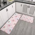 thumbnail image 2 of Pioneer Flower Floral Print Pattern Kitchen Rugs Sets Of 2, Anti Fatigue Non Slip Washable Floor Mats for Kitchen Sink Laundry, 17X30 Inch + 17X47 Inch, 2 of 6