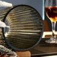 thumbnail image 5 of Ribbed Large Grey Glass Ribbed Flower Vase for Dinning Table Decor, 5 of 6