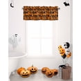 thumbnail image 6 of Halloween Valances for Windows Pumpkin Skull Ghost Window Curtain Rod Pocket Bats Cobweb Black Orange Holiday Window Treatment Decor Valances for Kitchen Living Room Bedroom 54x18in, 6 of 7