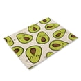 thumbnail image 1 of (2PCS) New European Style Avocado Printed Linen Western Placemat Modern Home Decor Table Placemats Kitchen Mat Coaster Set Placemat, 1 of 5
