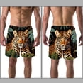 thumbnail image 3 of luoweisi Men's Beach Shorts Quick Dry Swim Trunks with Mesh Lining Leopard XL, 3 of 5