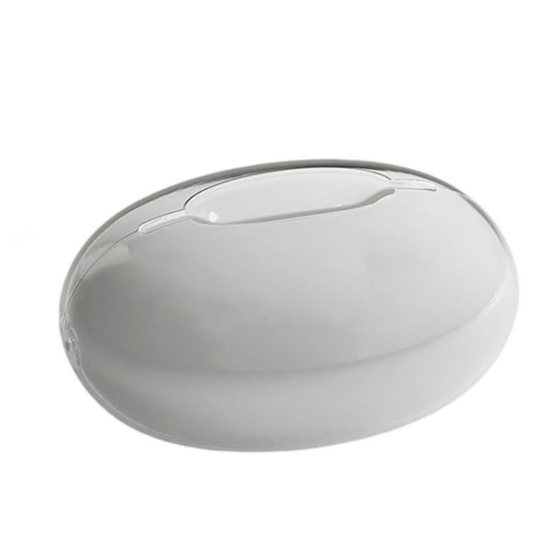 Caja de pañuelos Porta pañuelos Contenedor de pañuelos Porta pañuelos moderno reutilizable para Blanco