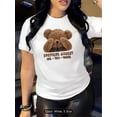 thumbnail image 1 of Vintage-Inspired Geometric Print T-Shirt for Women - Casual Crew Neck, Short Sleeve, Polyester Blend, Machine Washable - Perfect for Summer, 1 of 6