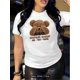 thumbnail image 1 of Vintage-Inspired Geometric Print T-Shirt for Women - Casual Crew Neck, Short Sleeve, Polyester Blend, Machine Washable - Perfect for Summer, 1 of 6