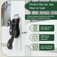 thumbnail image 4 of Renovators Supply Door Knockers for Front Door 6.75" Black Cast Iron Squirrel Shaped Door Knocker w/Screws, 4 of 12
